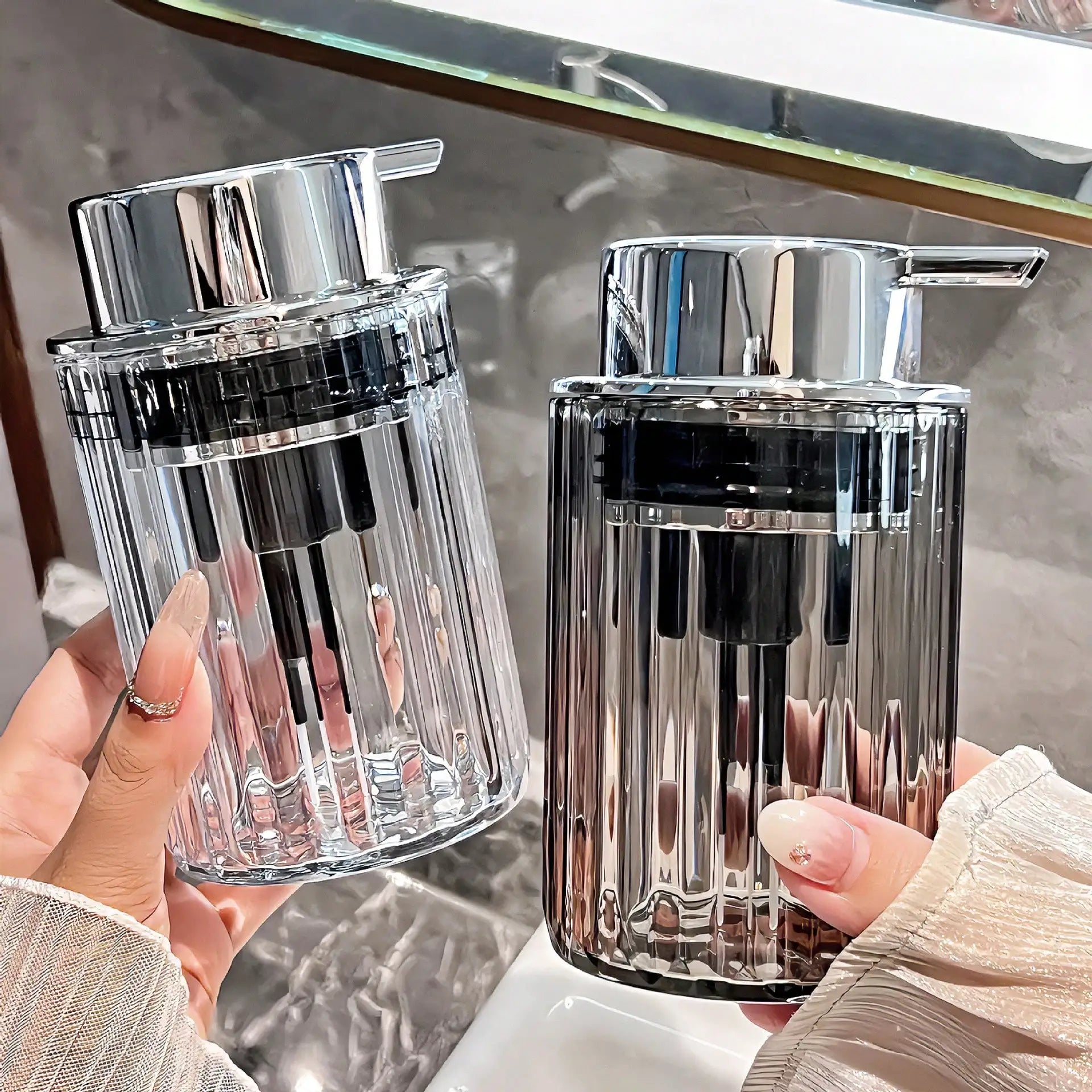 Mousse Aerator Bottled Light Luxury Large Capacity Hand Sanitizer Qme