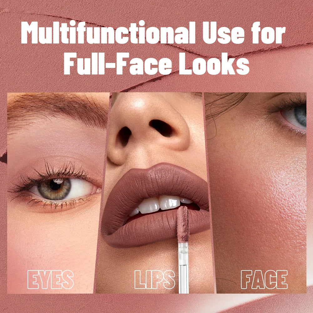 Matte Nude Lipstick Smooth Texture Long-lasting Water Resistance No Qme