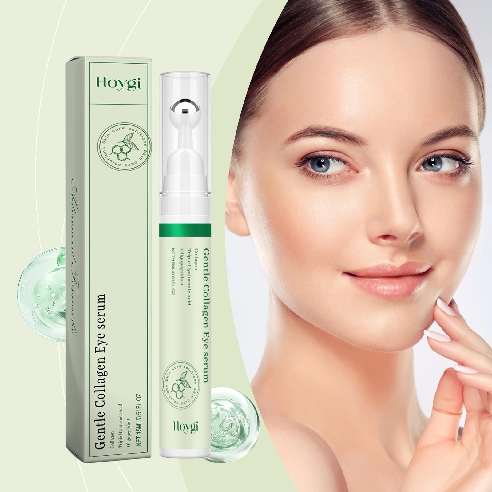 Collagen Eye Serum Cream Anti Dark Circles Eye Bags Eyes Puffy Repair Brightening Tighten Lifting Moisturizing Under Eye Roller Qme