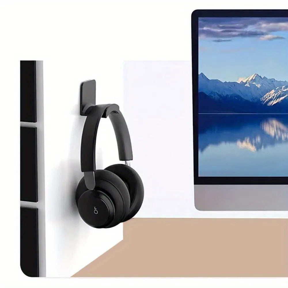 12pcs Earphone Holder Wall Mounted Mini Headphone Hook Holder With Strong Adhesive Headphone Holder Qme