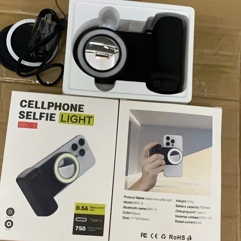 Portable Bluetooth Selfie Stick Wireless LED Ring Light&tripod Qme