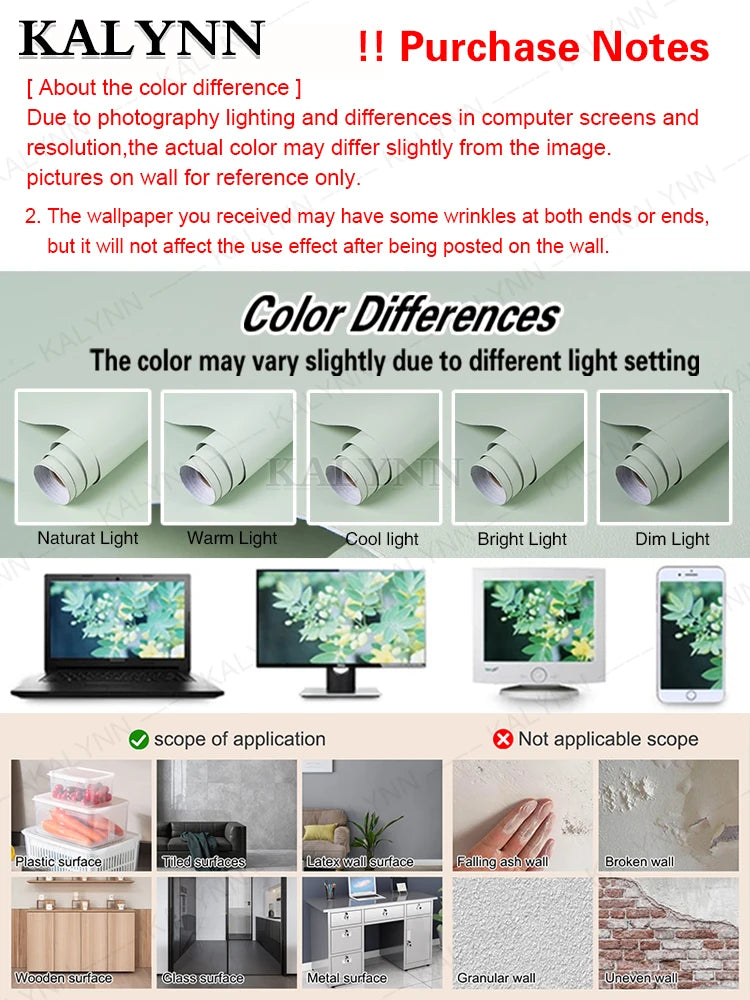 Sage Green Self-adhesive Wallpaper Vinyl Stick Peel Contact Paper Qme