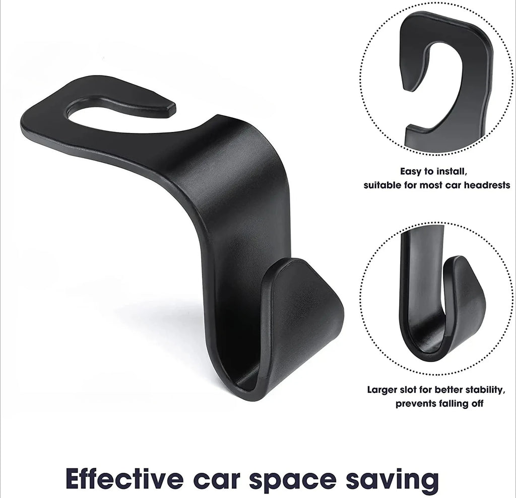 4/2/1Pack Hooks for Bags Car Clips Front Seat Headrest Organizer Holder Auto Fastener Hangers Car Storage Interior Accessories Qme