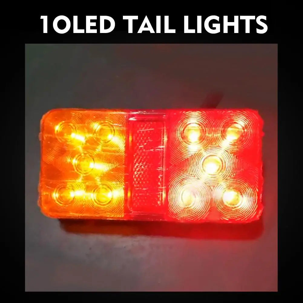 NEW 12V/24V/12-80V LED Truck Tail Lamp Taillight Turn Signal Indicator Stop Lamp Rear Brake Light For Car Truck Trailer Qme