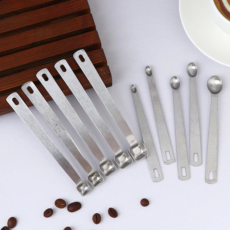 Stainless Steel Small Measuring Spoons Seasoning Dry Liquid Qme