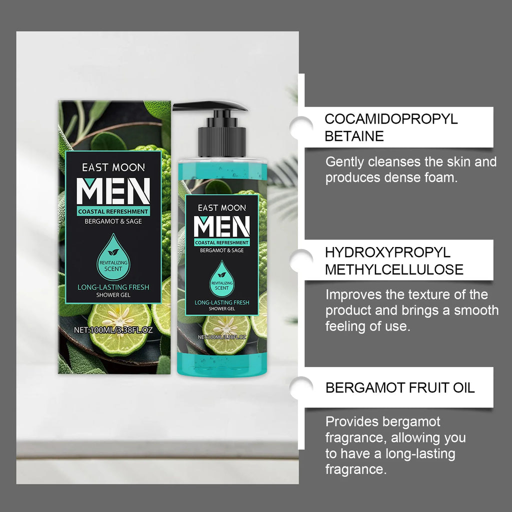 Fragrance Shower Gel Gift Set Deep Cleansing Shower Gel Moisturizing Refreshing Scent Long Lasting Fragrance Oil Control Qme