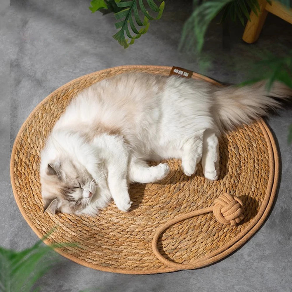 Cat Scratcher Rattan Mat Board Cat Scratch for Sharpen Nails Scraper Cats Tree Cat scratching post Sofa Mats Furniture Protector Qme