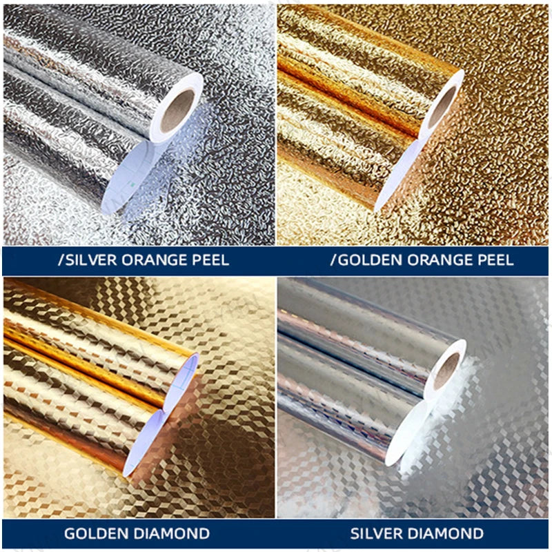 Kitchen Oil-proof Waterproof Stickers Aluminum Foil Stove Cabinet Qme