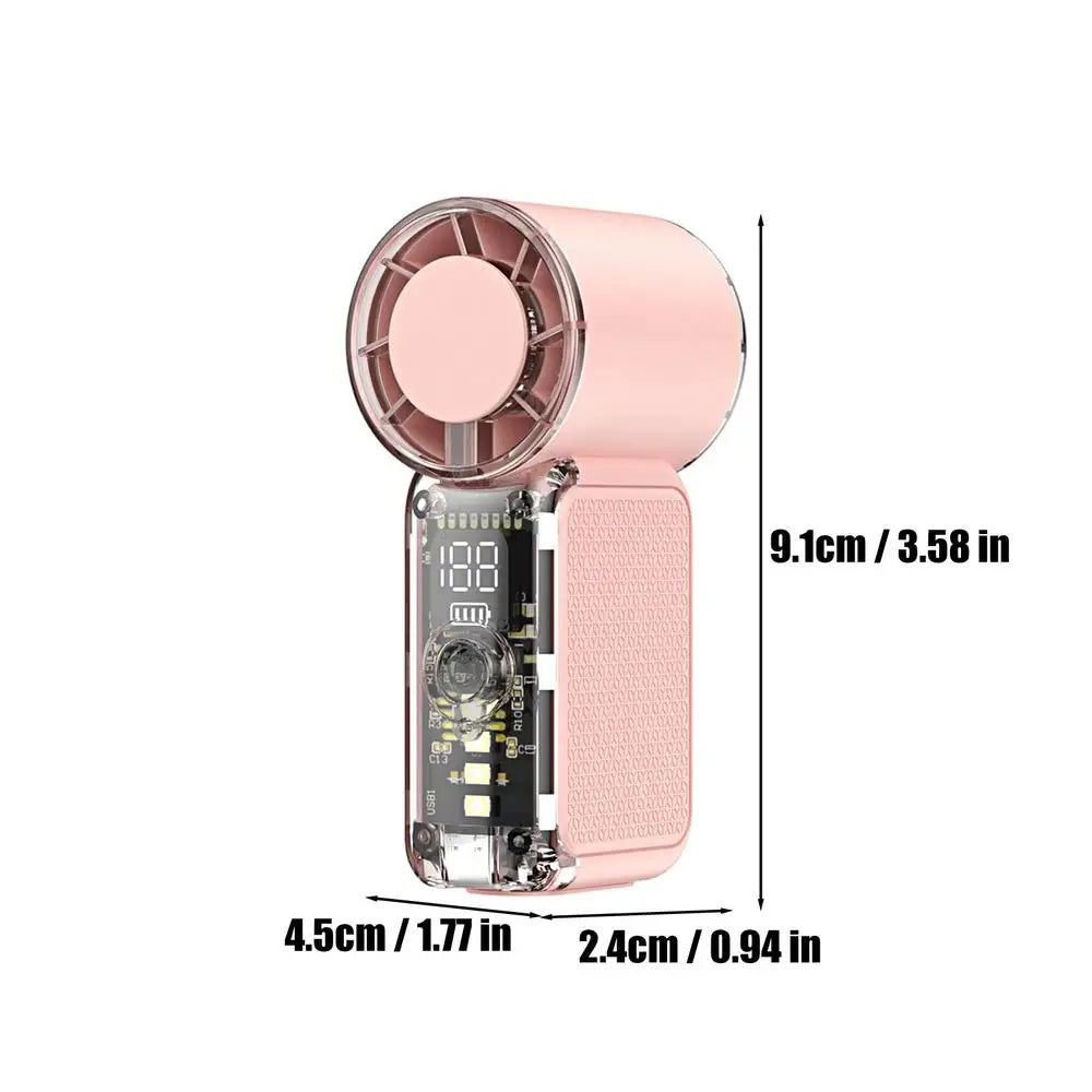 Fan Portable Rechargeable Portable Personal Cooling Gadget 100 Speed Settings Handheld Fan for Home Office Bedroom Desk Indoor Qme Pink