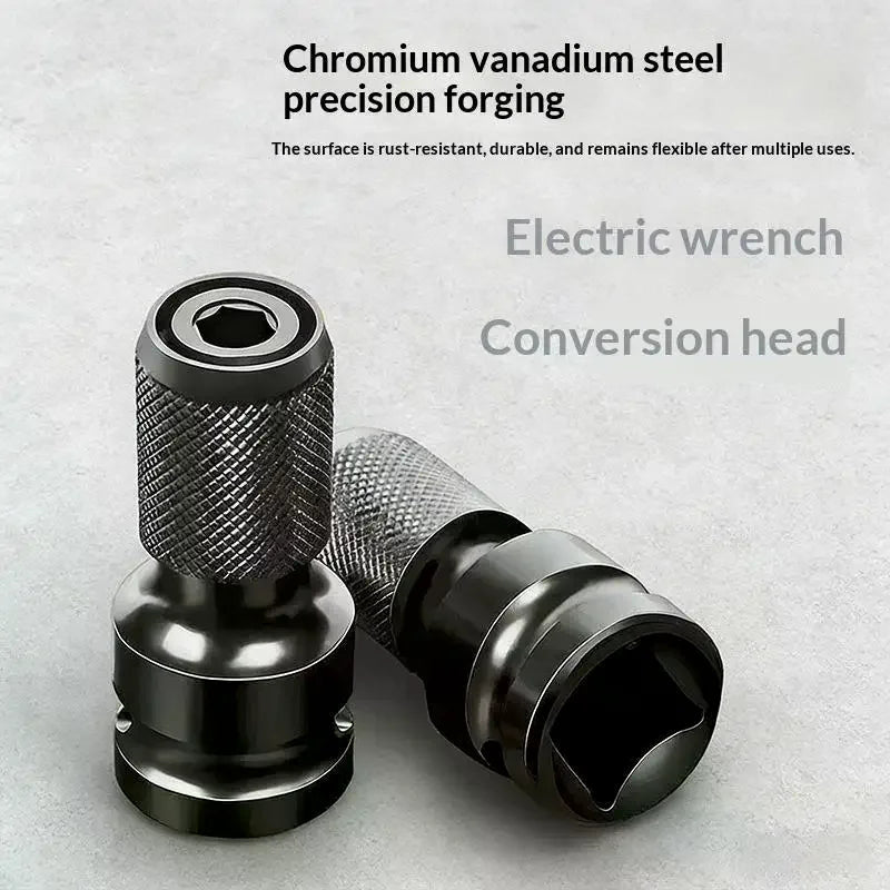 1/2PCS Impact Wrench To Drill Adapter 1/2 To 1/4 Hex Converter Socket Extension Bit Holder For Electric Wrench And Power Tools Qme