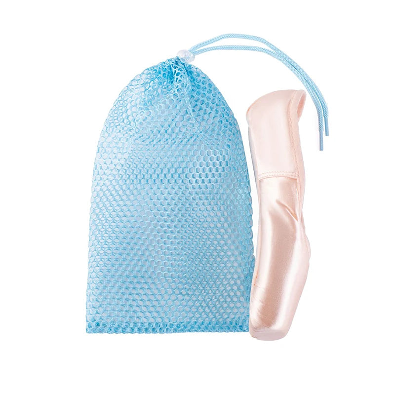 Drawstring Ballet Bag Blue Champagne Dance Girls Ballerina Pointe Qme Blue