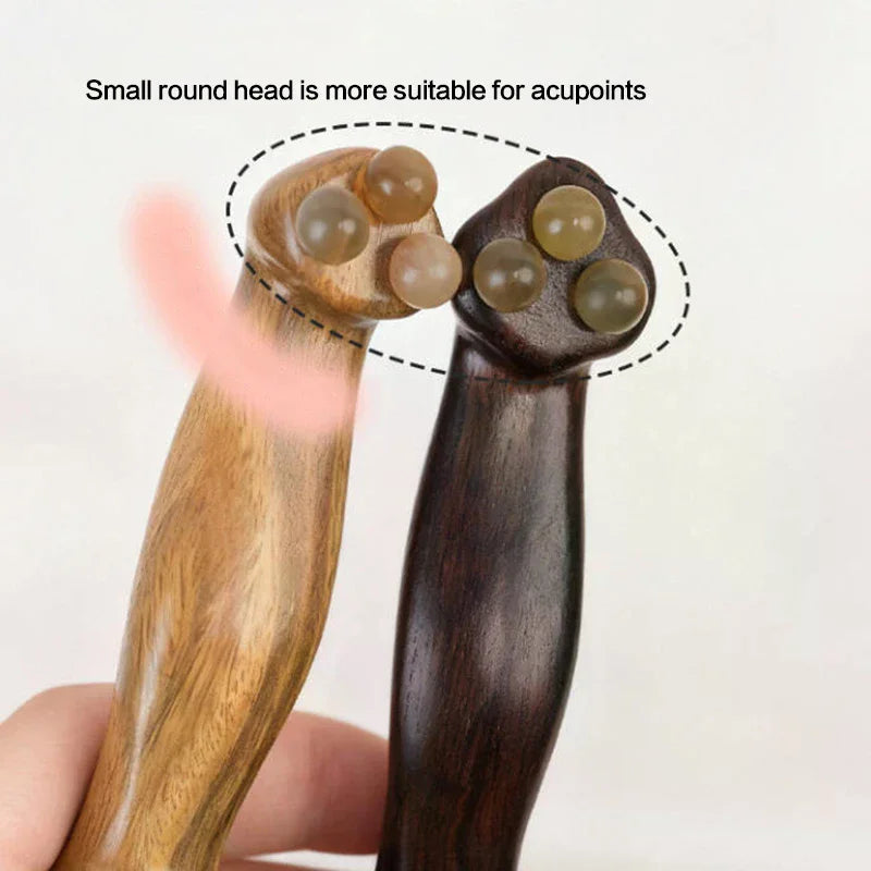 Double Ended Facial Fascia Lifting Tool 11 Brass Gold Bead Sandalwood Qme