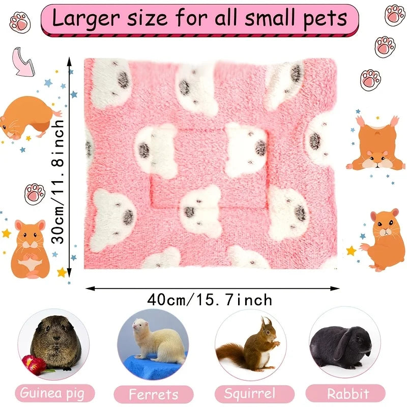 Rabbit guinea pig bed soft rabbit pad warm pad, small animal winter bed sleeping pad, suitable for indoor pet pads Qme