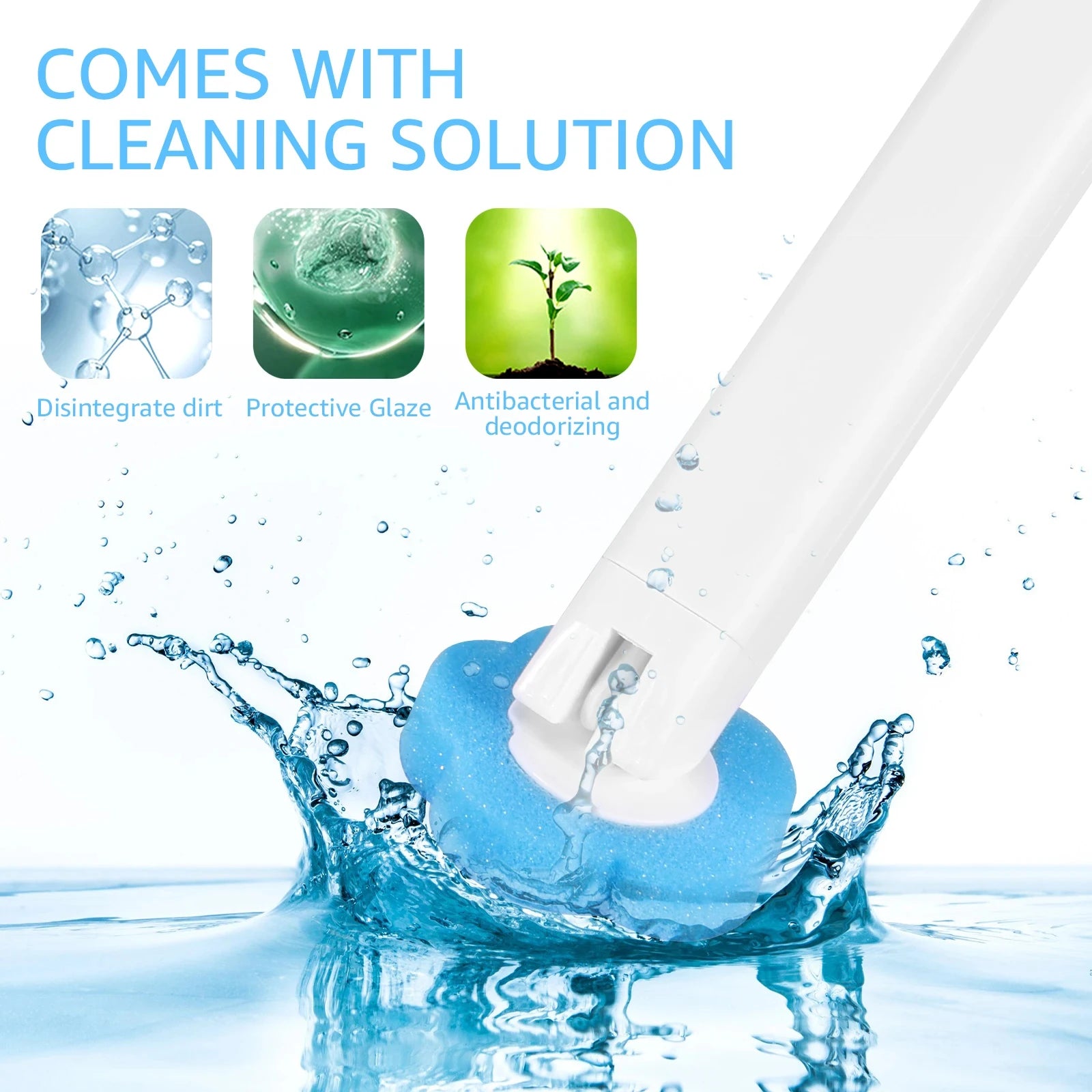 18/36Pcs Disposable Toilet Brush Long Handle Wall-mounted Wc Cleaning Tool Kit with Replaceable Brush Head Bathroom Accessories Qme