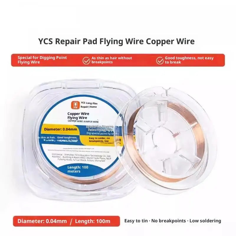 Non Insulated Copper Link Wire 0 04mmX100m Efficient Phone PCB Qme Default Title