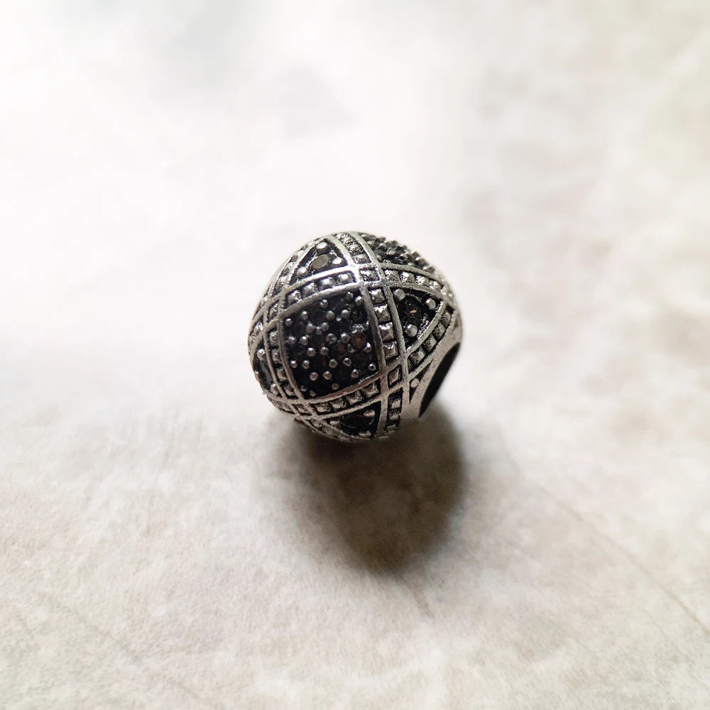 Beads Champagne CZ New 925 Sterling Silver Charms Karma Jewelry Accessories Qme