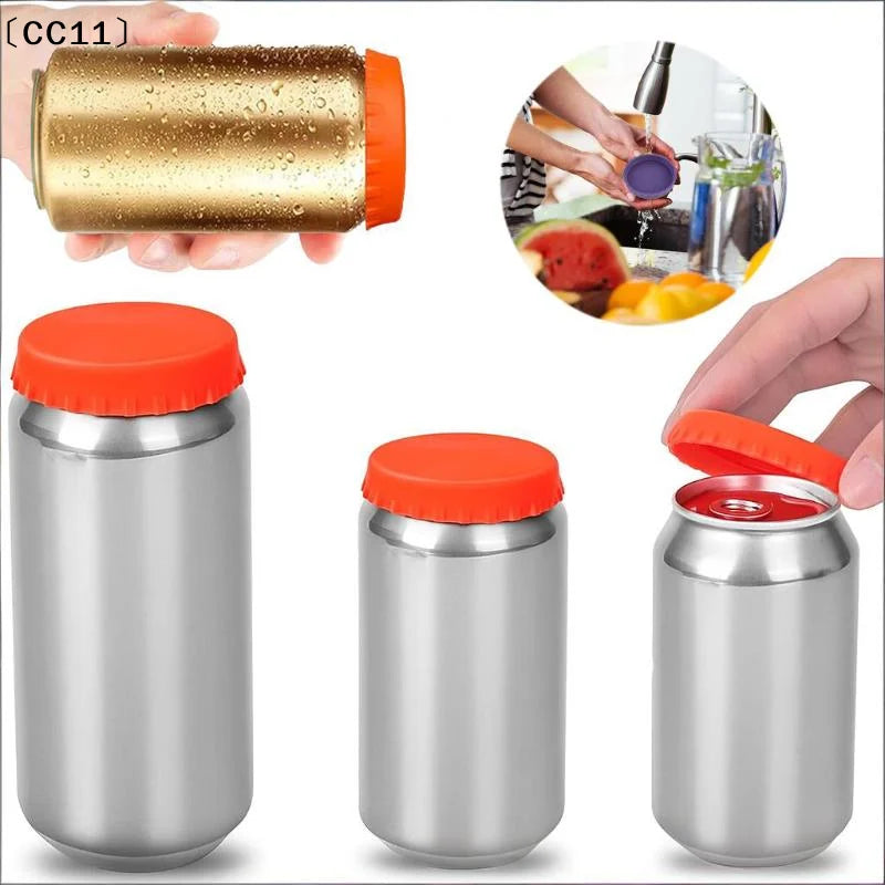 Silicone Soda Can Lid Reusable Stopper Beer Drinks Juice Standard Qme