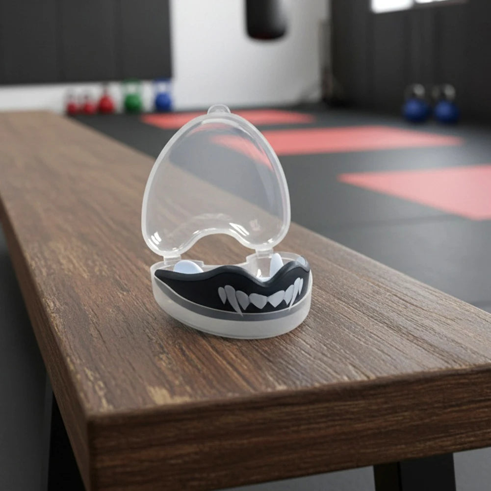 Sports Mouth Guard Gum Protector Shock Absorbing Sports Mouthpiece Boxing Tooth Guard for Boxing Football Karate Qme