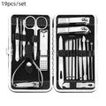 8 Home Nail Clipper Large Dead Skin Pliers Diagonal Small Eyebrow Qme 19PCS Black