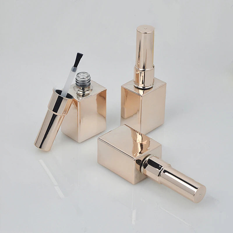 Glass Bottle Nail Polish Cosmetic Use Refillable Packaging Container Qme