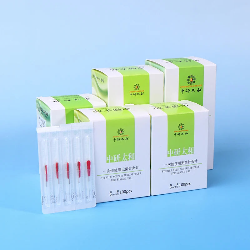 Disposable Acupuncture Needle 1 Guide Tube Stainless Steel Individual Qme