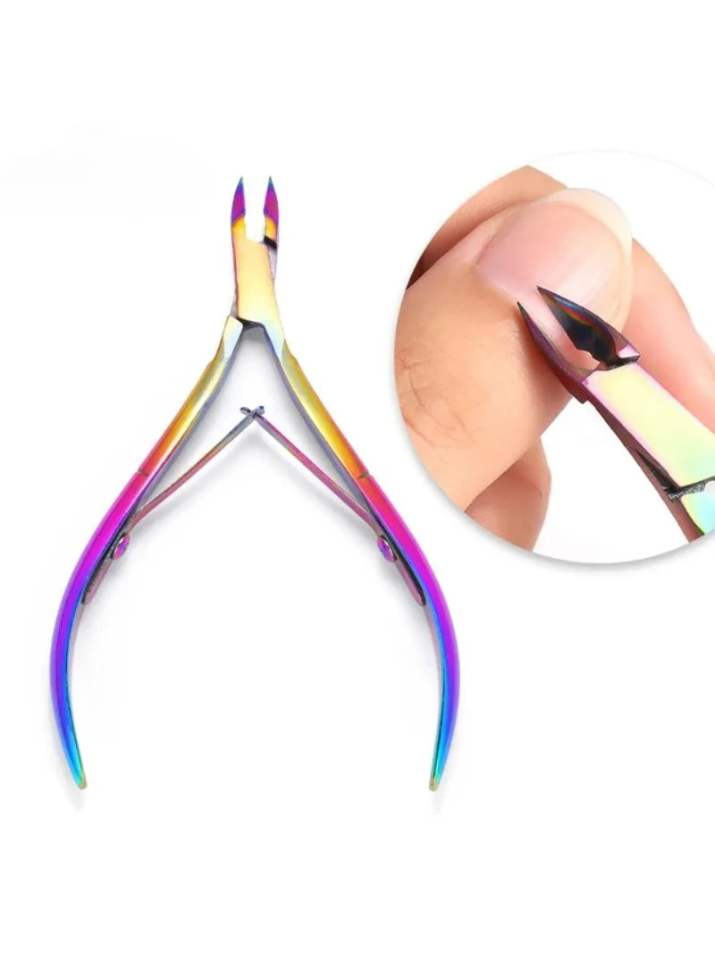 Cuticle Scissors Nippers Manicure Stainless Steel Cutters Nail Qme 1 PCS
