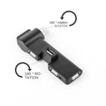 Pipe USB Rotatable 4-port 2.0hub Computer Trailing Quarter Splitter USB2.0 Hub Expander Black 480 Qme Default Title