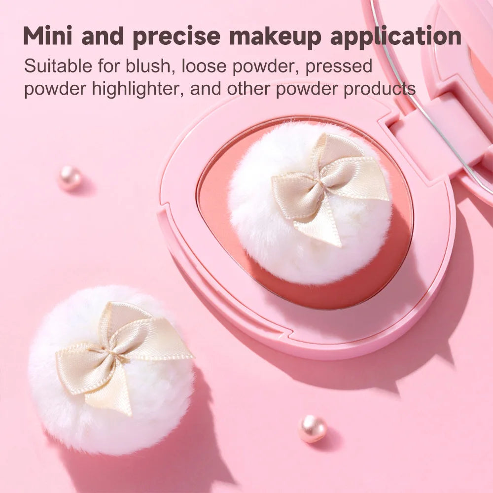 ROCK SWEET Mini Flocked Thumb Powder Puff Two Small Loose Setting Qme