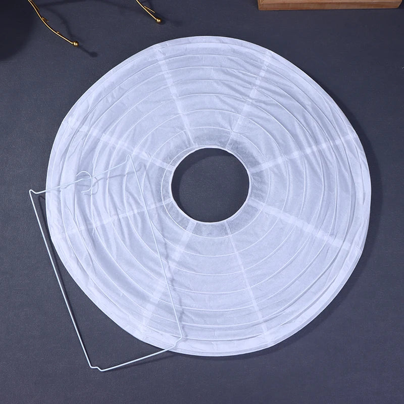 Flying Saucer Shape Paper Lamp Wedding Wall Sconces Chinese Ball Qme