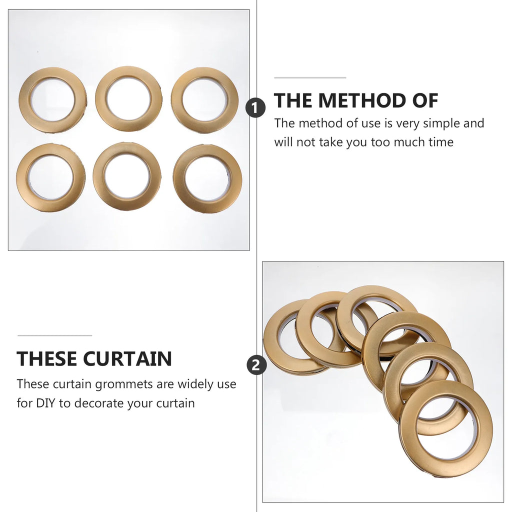 80Pcs Plastic Curtain Eyelet Rings Nanoscale Roman Style High Durability Low Noise Sliding Rings for Curtains Drapery Fabric Qme