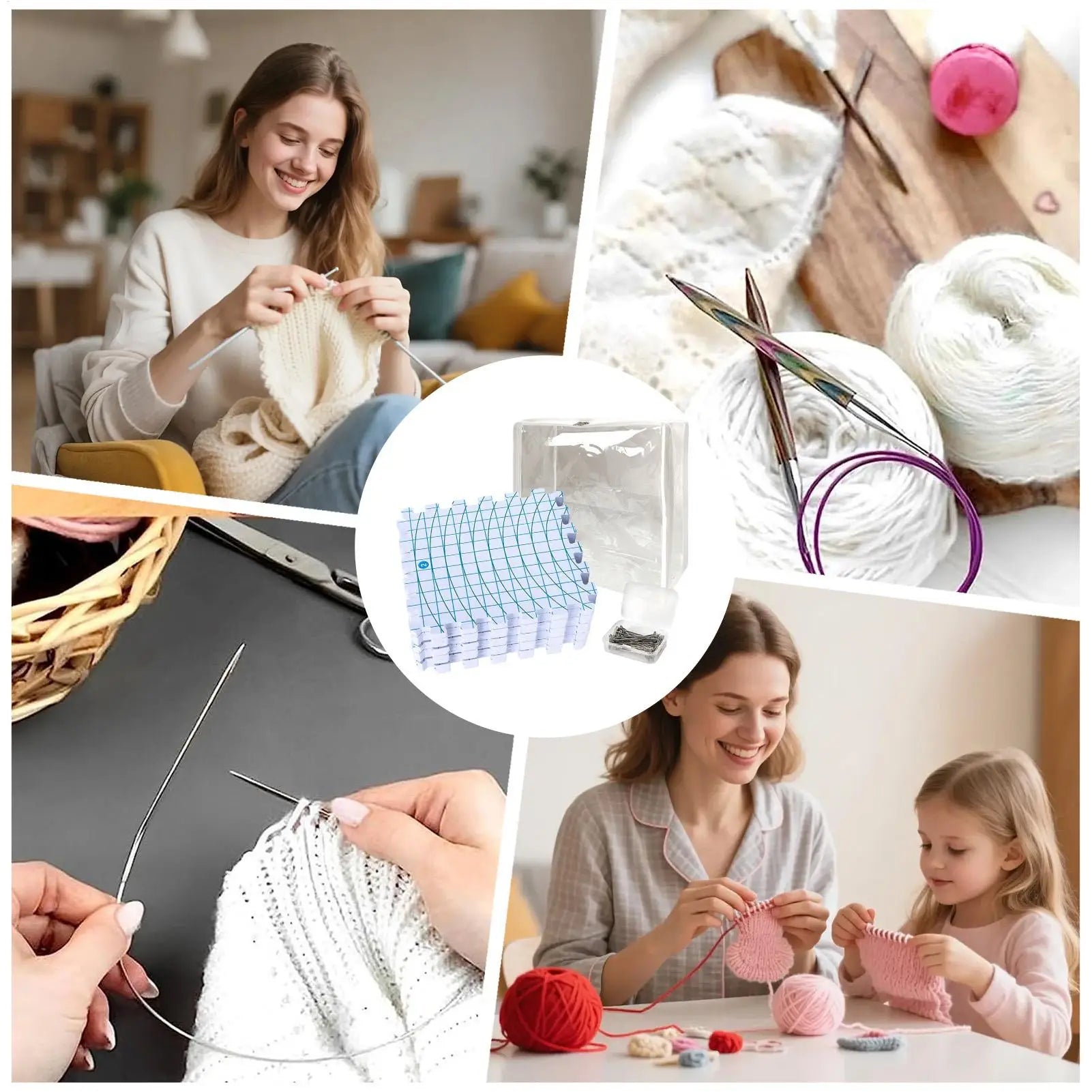 Crochet Blocking Mats Square Crocheting Tool Boards Knitters Qme