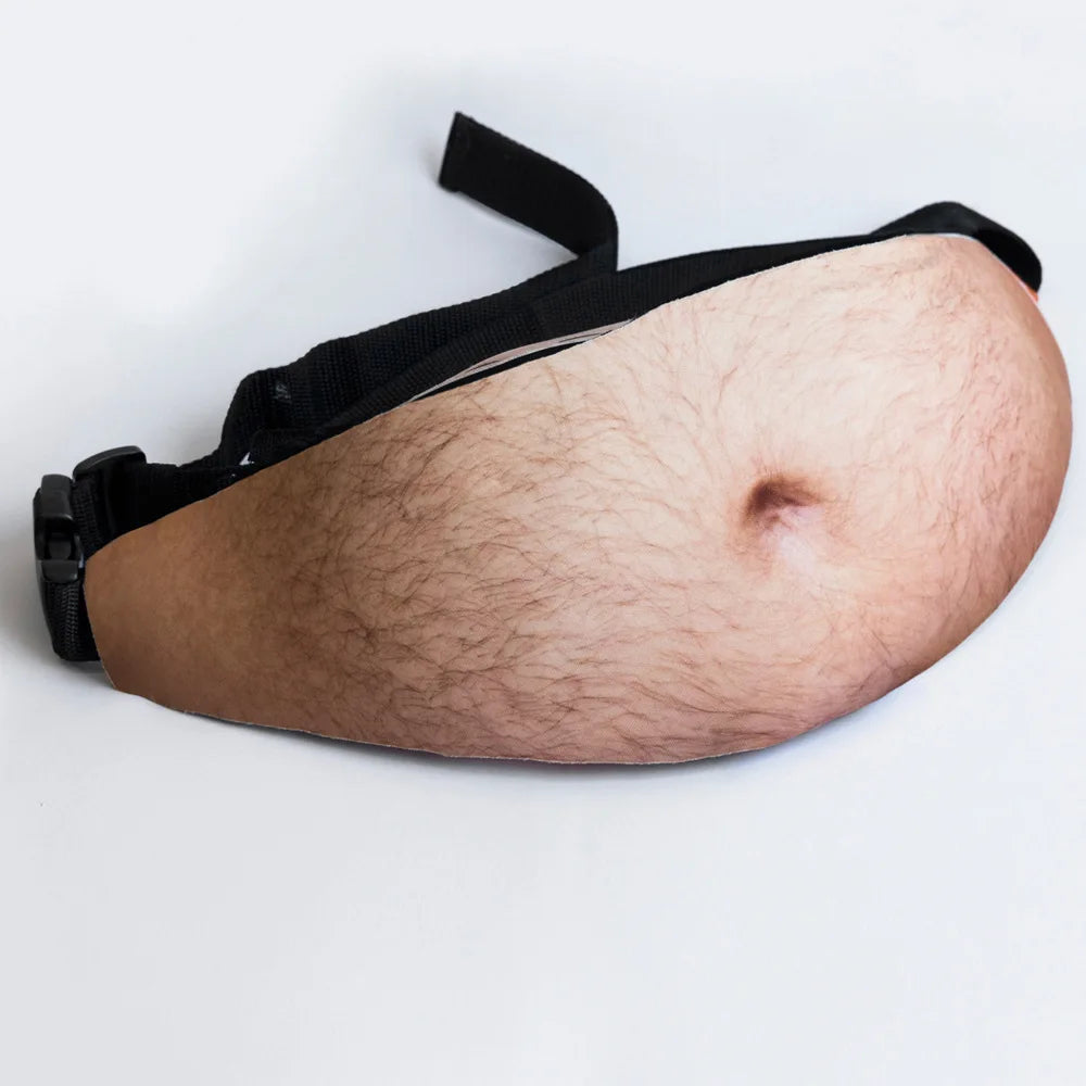 Fake Belly Waist Bag Trendy Daily Crossbody Fanny Casual Portable Qme 1PCS