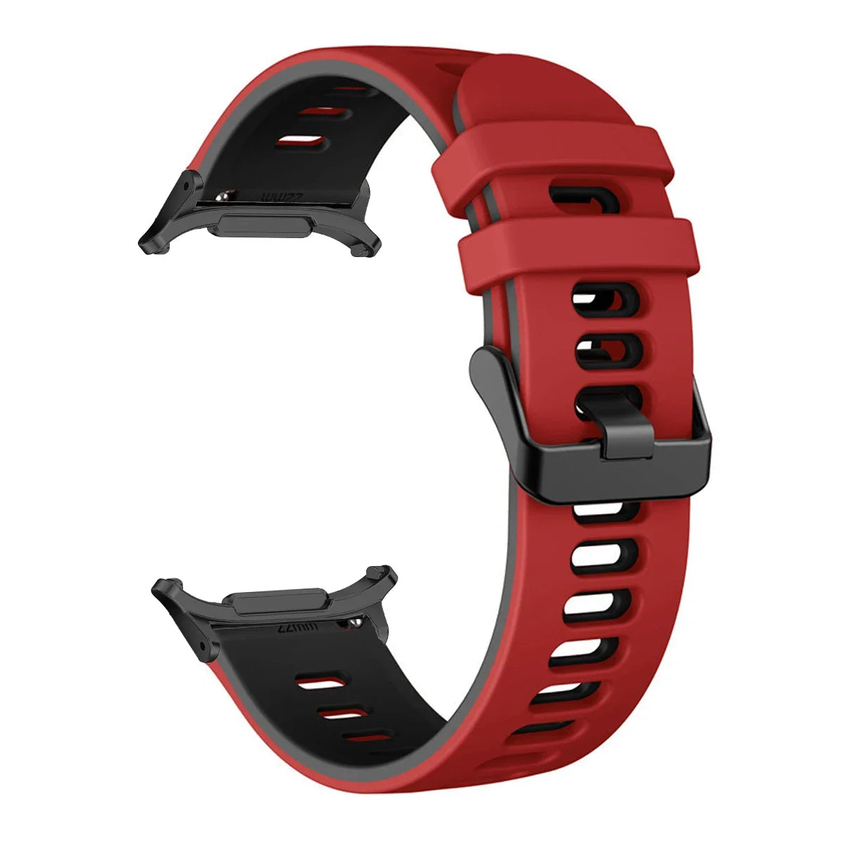 Silicone Strap for Samsung Galaxy Watch 7 Ultra 47mm No Gaps Sport Band Bracelet for Galaxy Watch Ultra 47mm Wristband Watchband Qme Red Black Galaxy Watch 7 Ultra