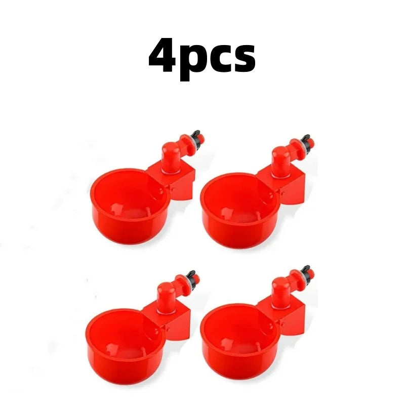 6pcs Poultry Water Dispenser Chicken Goose Universal Automatic Drinker Plastic Water Feeder Quail Drinker Farm Yard Accessories Qme 4pcs