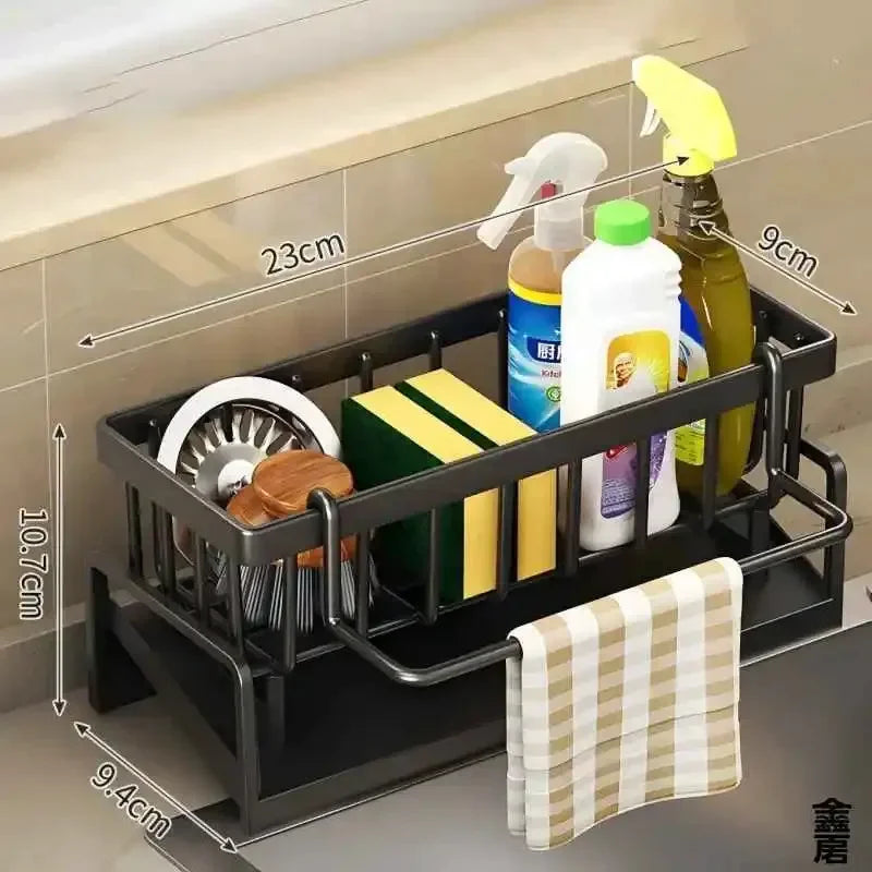 Kitchen draining rack - combining drainage and storage, a space-saving wonder in the kitchen Qme Black