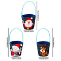 Christmas Candy Bags 3-Piece Cookie Goodie Bucket Festive Party Qme Red China Mainland OTHER