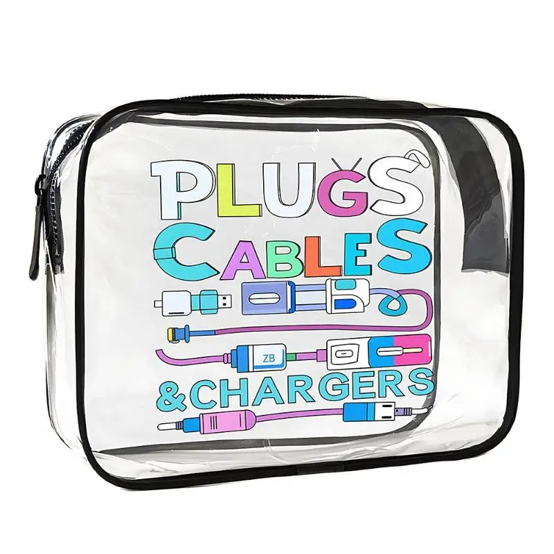 Transparent Single-Sided Print Cosmetic Bag Portable Travel Toiletry Bag Thickened Makeup Bags Organizer PVC Storage Pouch Qme A4