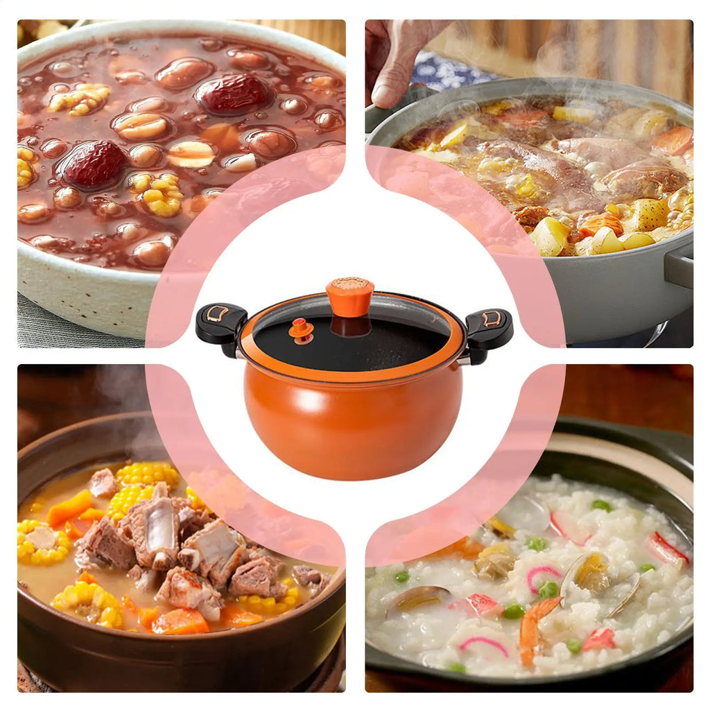 Small Pressure Cooker Cooking Pot Stew Non-stick Fast Heating Qme