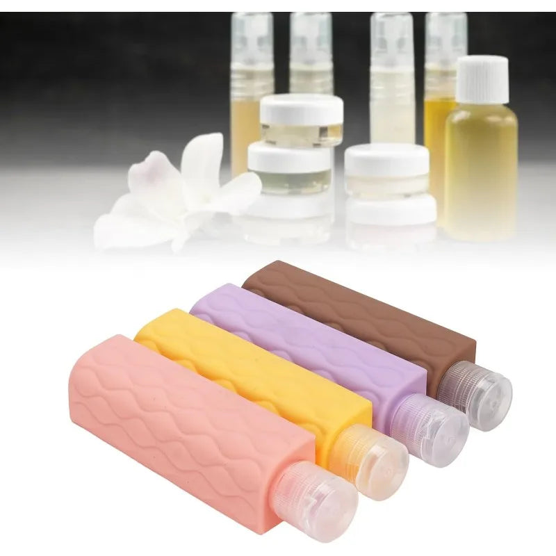 1 Silicone Travel Bottles Dispenser Bottle Leak Proof Portable Qme