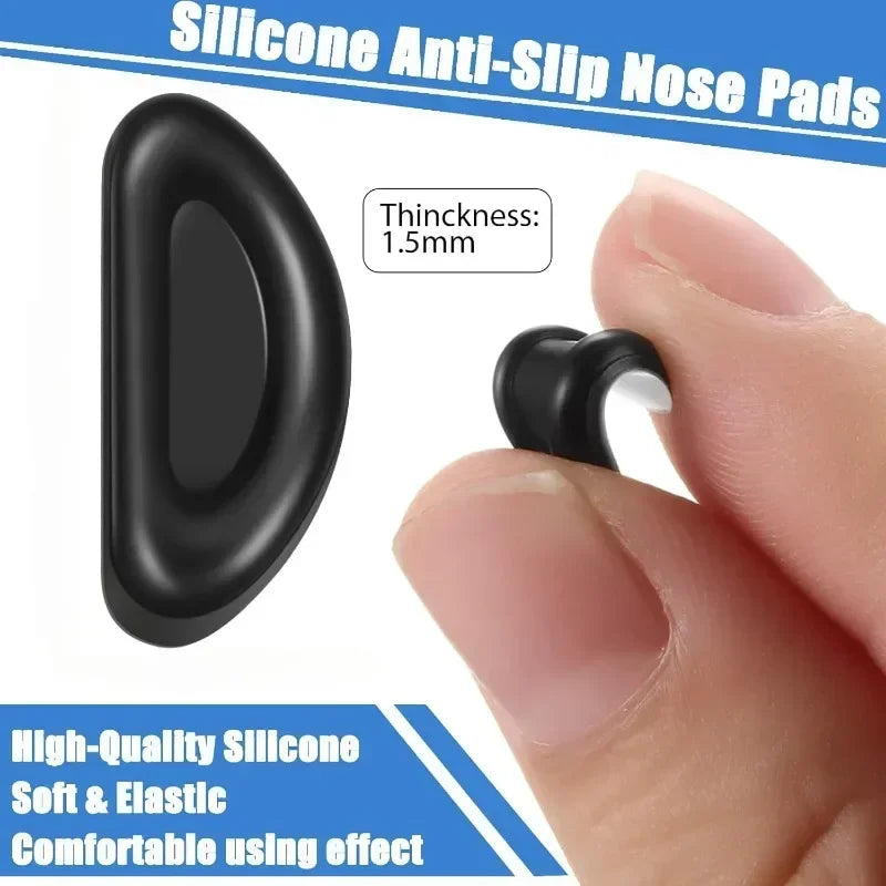 10/60pcs Glasses Nose Pads Adhesive Silicone Nose Pads Non-slip Transparent Nosepads for Glasses Eyeglasses Eyewear Accessories Qme