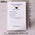 10Pcs/50Pcs Love & Wisdom Game Cards Graduation Season Creative Gift Tabletop Game for Students Grad Celebration Supplies Qme White-50Pcs