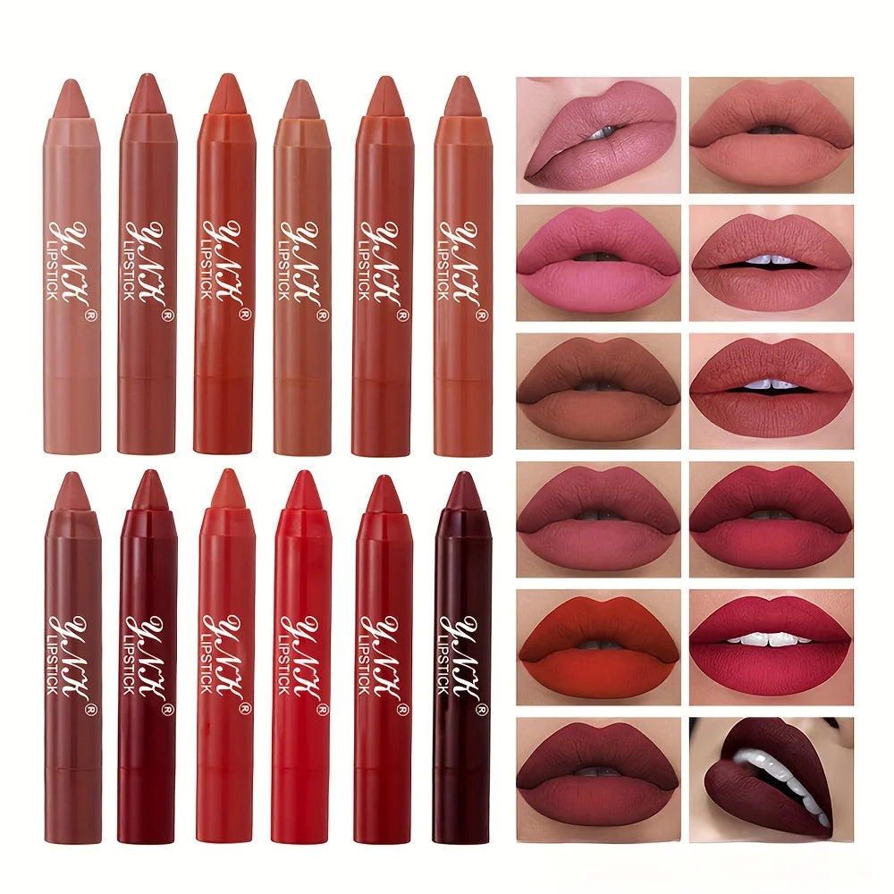 Matte Lipstick Pen Automatic Rotary Pencil Waterproof Non Fading Lip Qme