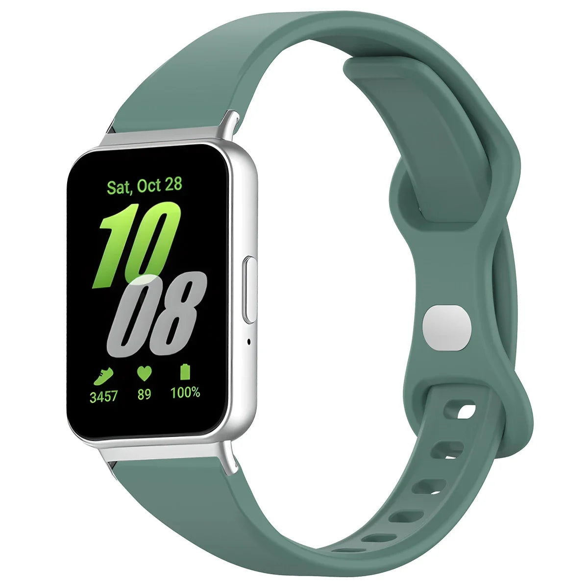Strap for Galaxy Fit 3 Watch Strap Samsung Girls Adapter Woman Accessories Strap Band Bracelet Silicone Women Bracelet Qme PineGr for Galaxy Fit 3