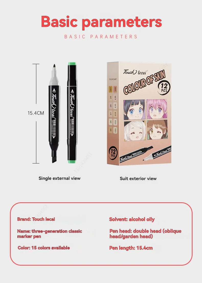 Alcohol Markers, Dual Brush Tip Permanent Art Markers, Coloring Marker, for Book Painting Card Making, Christmas gift Qme