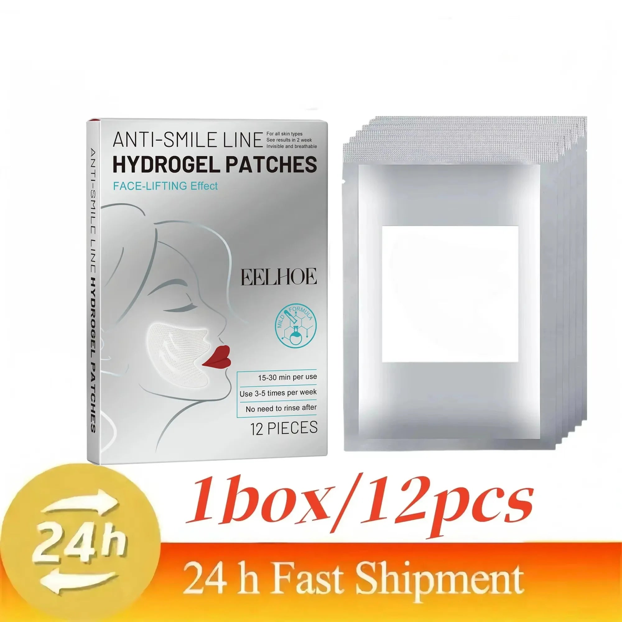 Firming Fine Lines Hydrocrystalline Patch Anti-Aging Lifting Sagging Facial Skin Deep Nourishment Masks Korea Face Care Products Qme 1 box