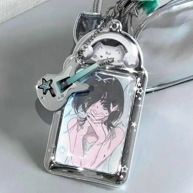 Kawaii Photocard Holder Bag Pendant Photo Frame Picture Display Stand Qme