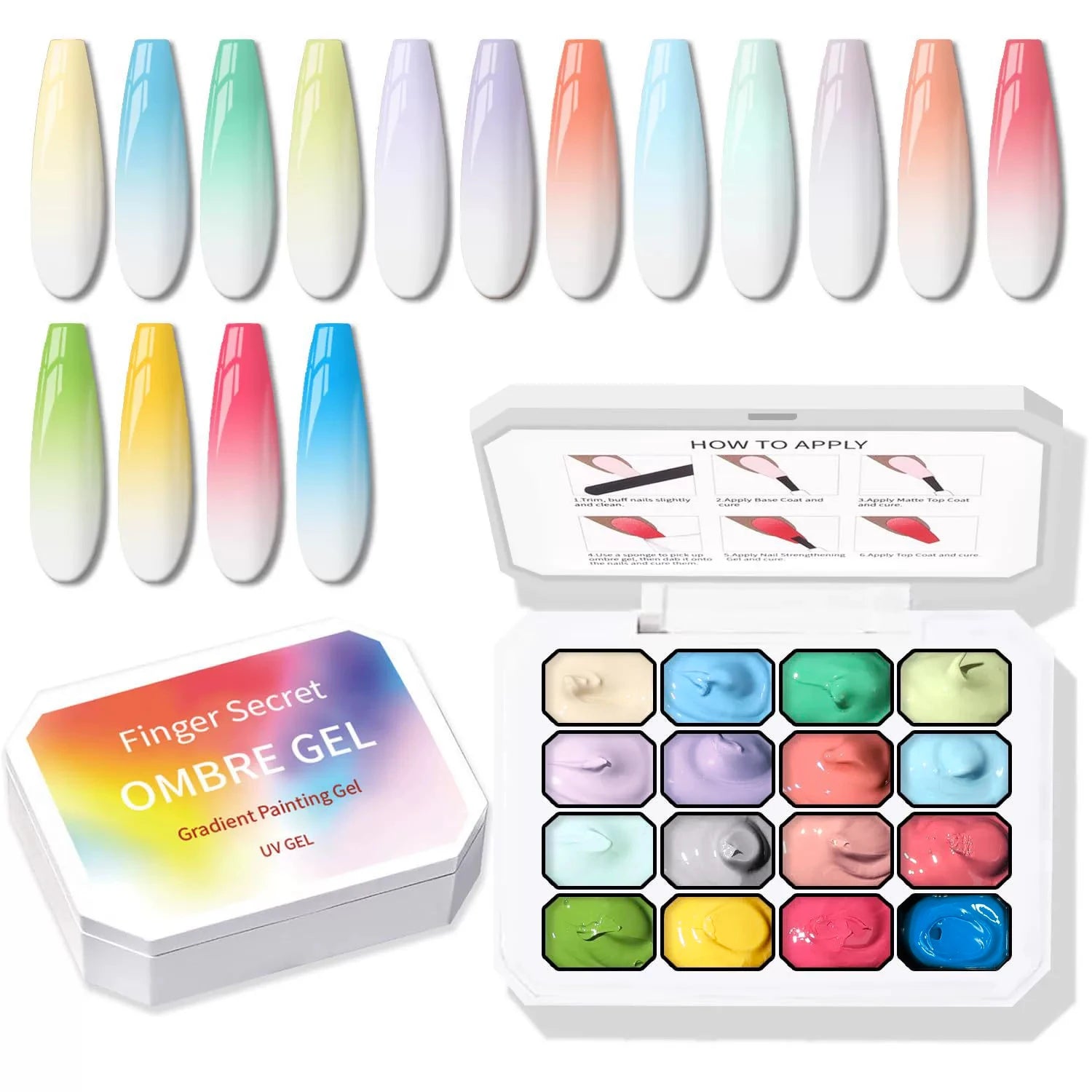 16Grids Pat Painting Gel Nail Polish UV LED Soak Off Varnish Blooming Qme GTCH-16G-07