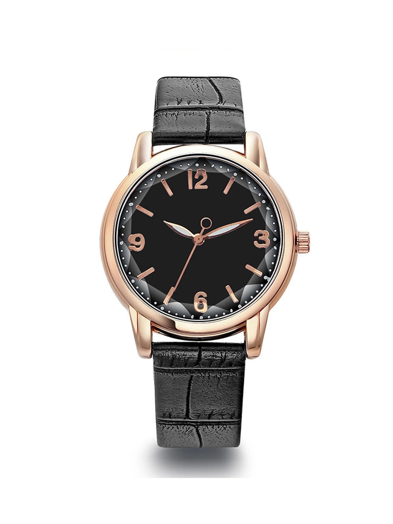 Ladies' high-end and cool style, niche quartz watch, women's simple temperament, retro square small dial Qme black