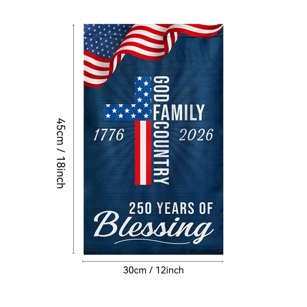 250th Anniversary Independence Day Patriotic Decoration Religious Garden Decor Flag American Banner Suitable for Celebrations Qme