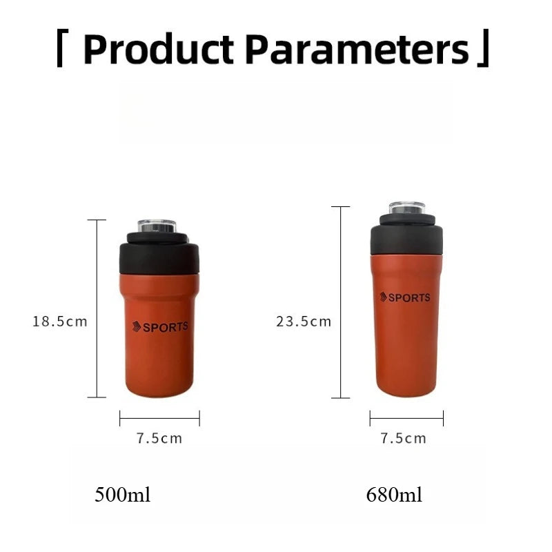 Large Capacity Handheld Outdoor Straw Insulated Water Bottle Qme